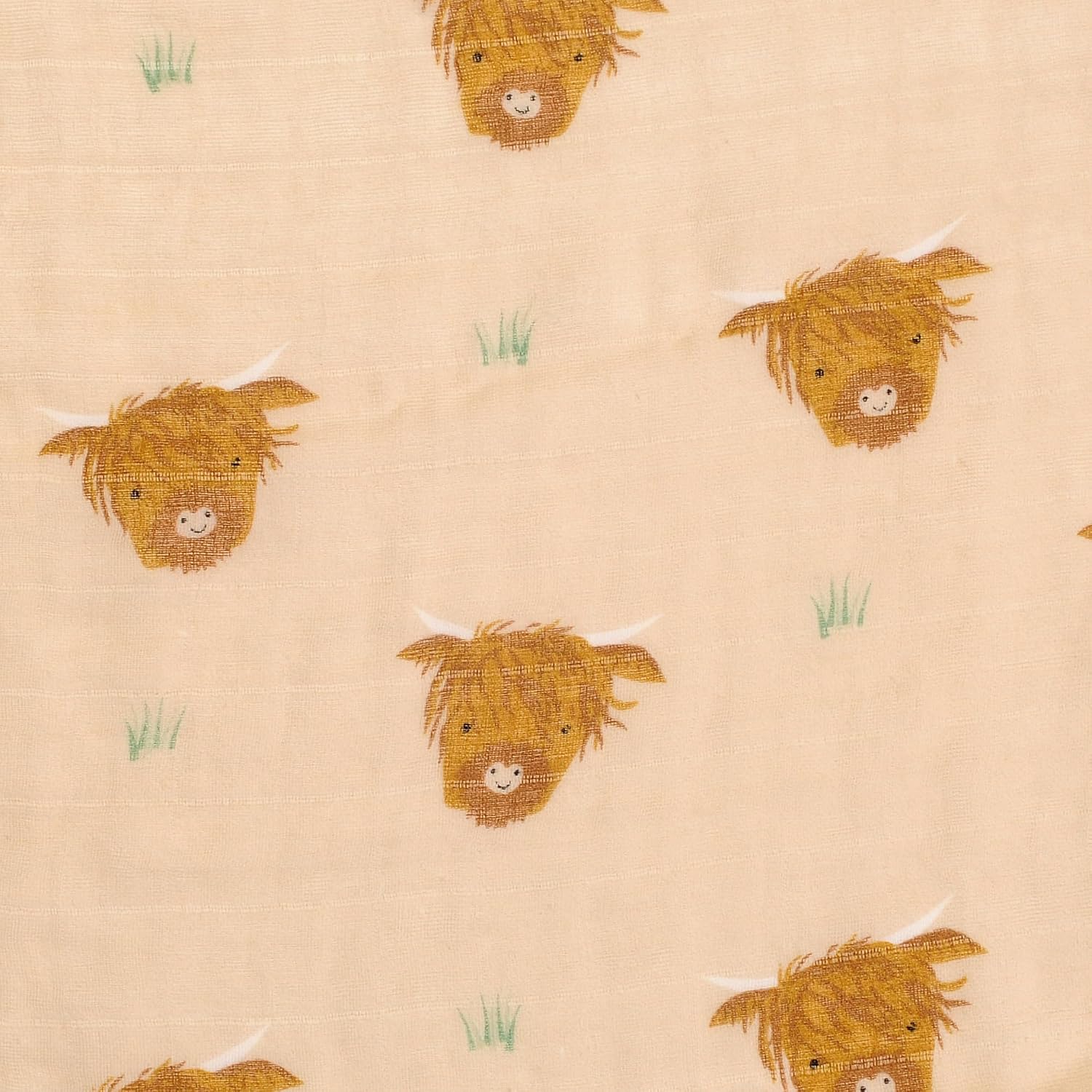 Ziggle Baby - Muslin Cloths for Baby - Newborn Essentials - Baby Swaddle - Burping - Baby Muslins Pack - Baby Essentials - Gifts - Highland Cow - Image 2