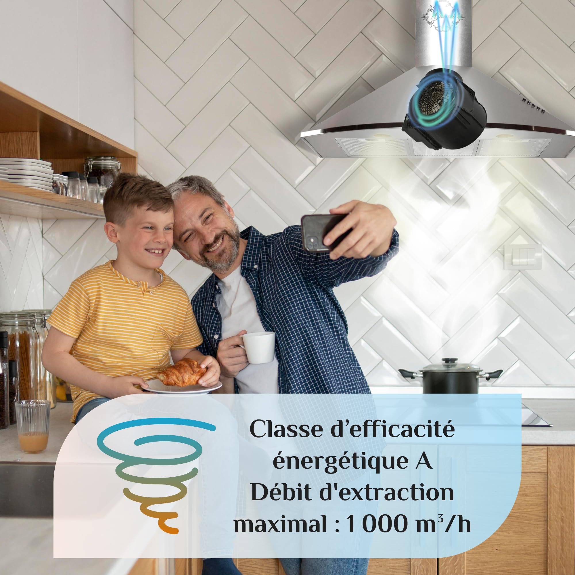 Gurari 046 IS Hotte aspirante murale 90 cm •1000m³/h•Hotte murale Luxe fabricant Gurari • 3 vitesses •1000m³/h •LED •Hotte• inox •Recirculation possible