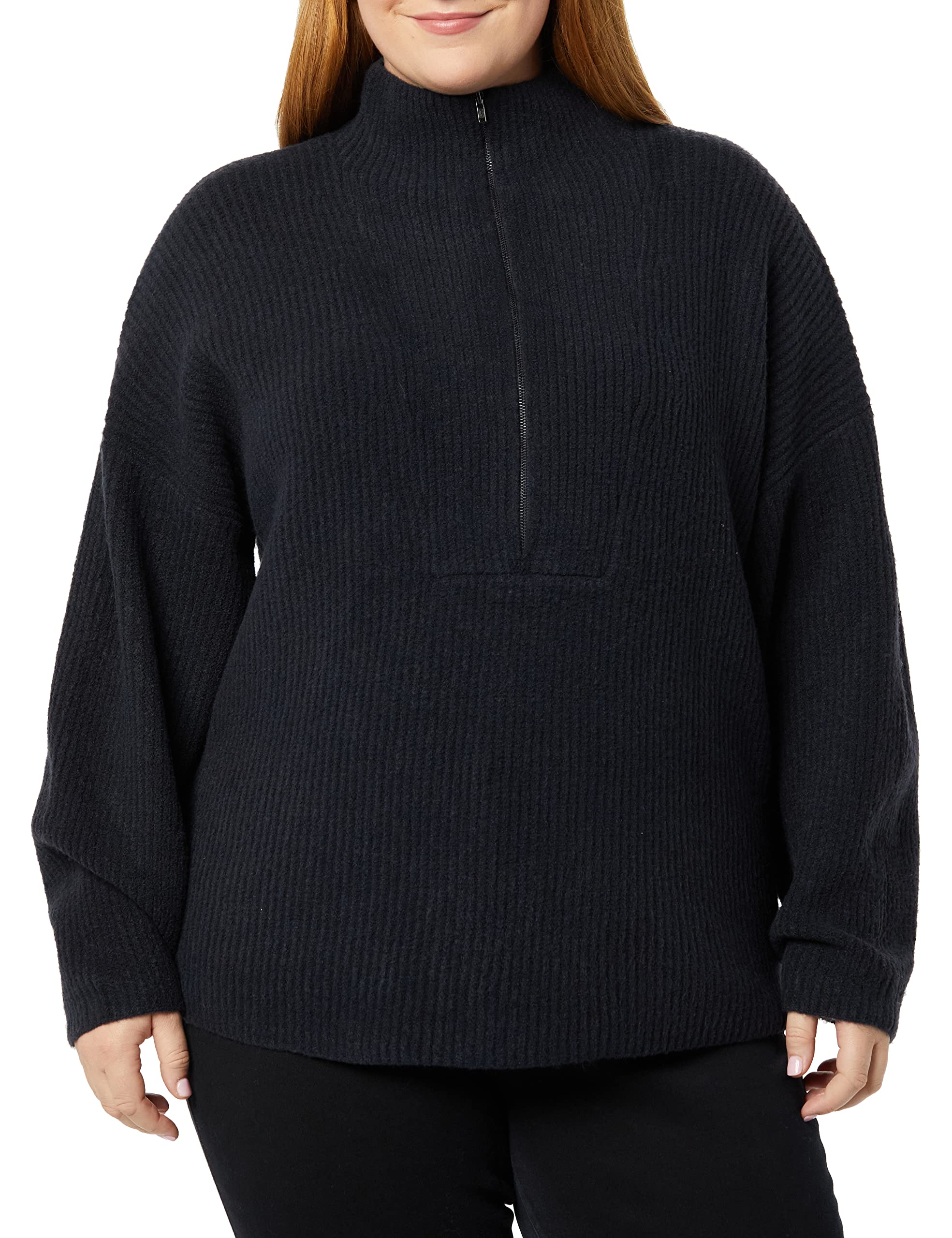 Amazon Essentials Womens Sweaters Dressy Casual Mid Gauge Stretch Half Zip Polo Collar