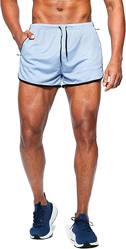 Miniatura 2 de G Gradual Pantalones cortos de correr para hombre de 3 pulgadas de secado rápido para gimnasio, pantalones cortos deportivos con bolsillos