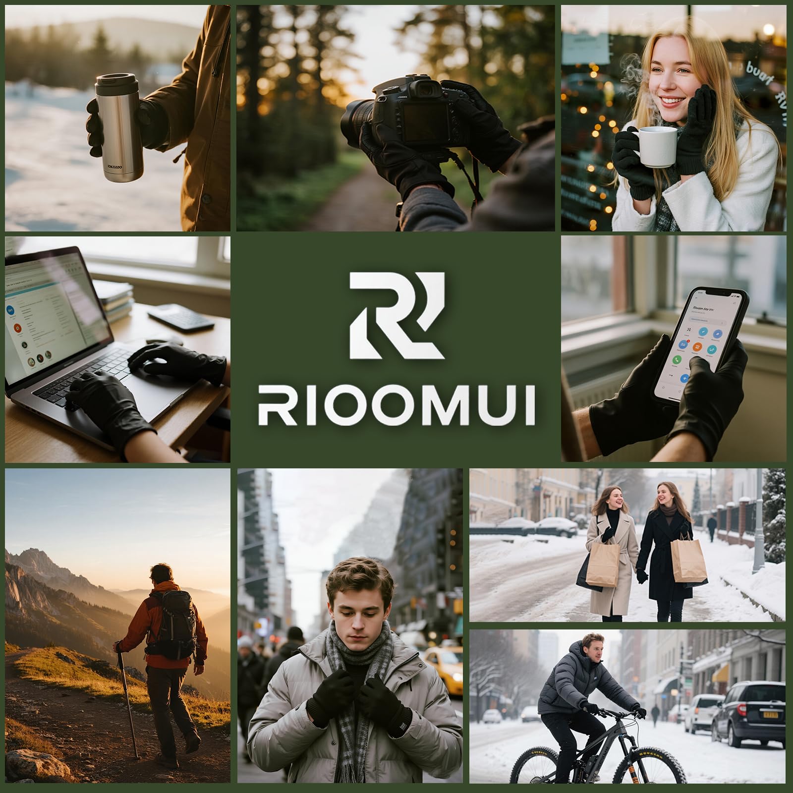 Guantes de invierno para correr para hombres y mujeres, forro térmico para clima frío, guantes cálidos negros para pantalla táctil, guantes de invierno delgados para esquí, nieve, ciclismo,