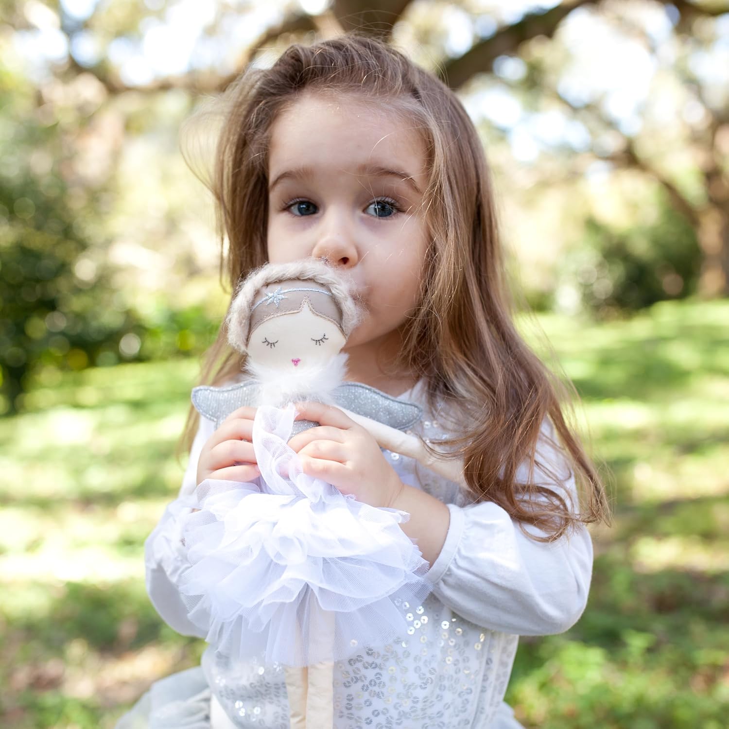 MON AMI 15-Inch Angel Stuffed Doll | Soft Plush Doll for Cuddling & Play | Elegant Room Décor for Kids of All Ages | Ideal for Nursery Décor & Gifting