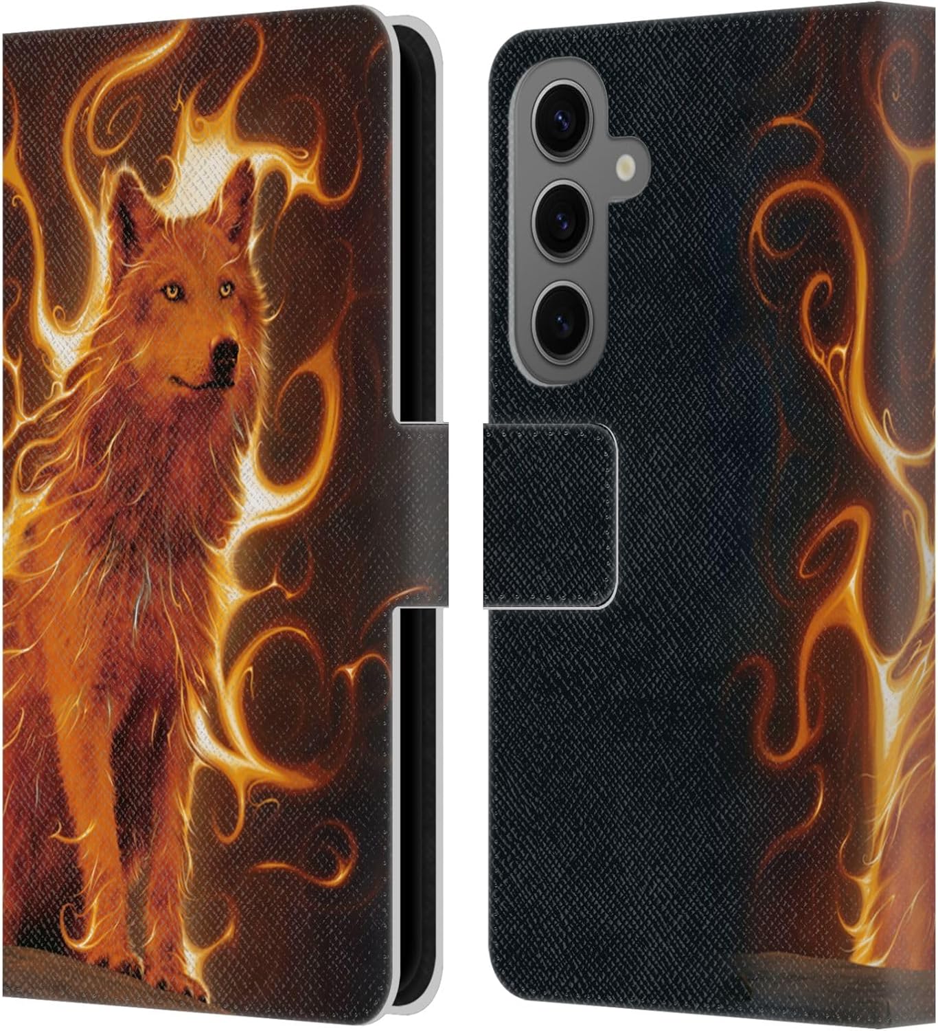 Head Case Designs Officially Licensed Vincent HIE Beware of Dog Canidae Leather Wallet Case Compatible with Samsung Galaxy S25