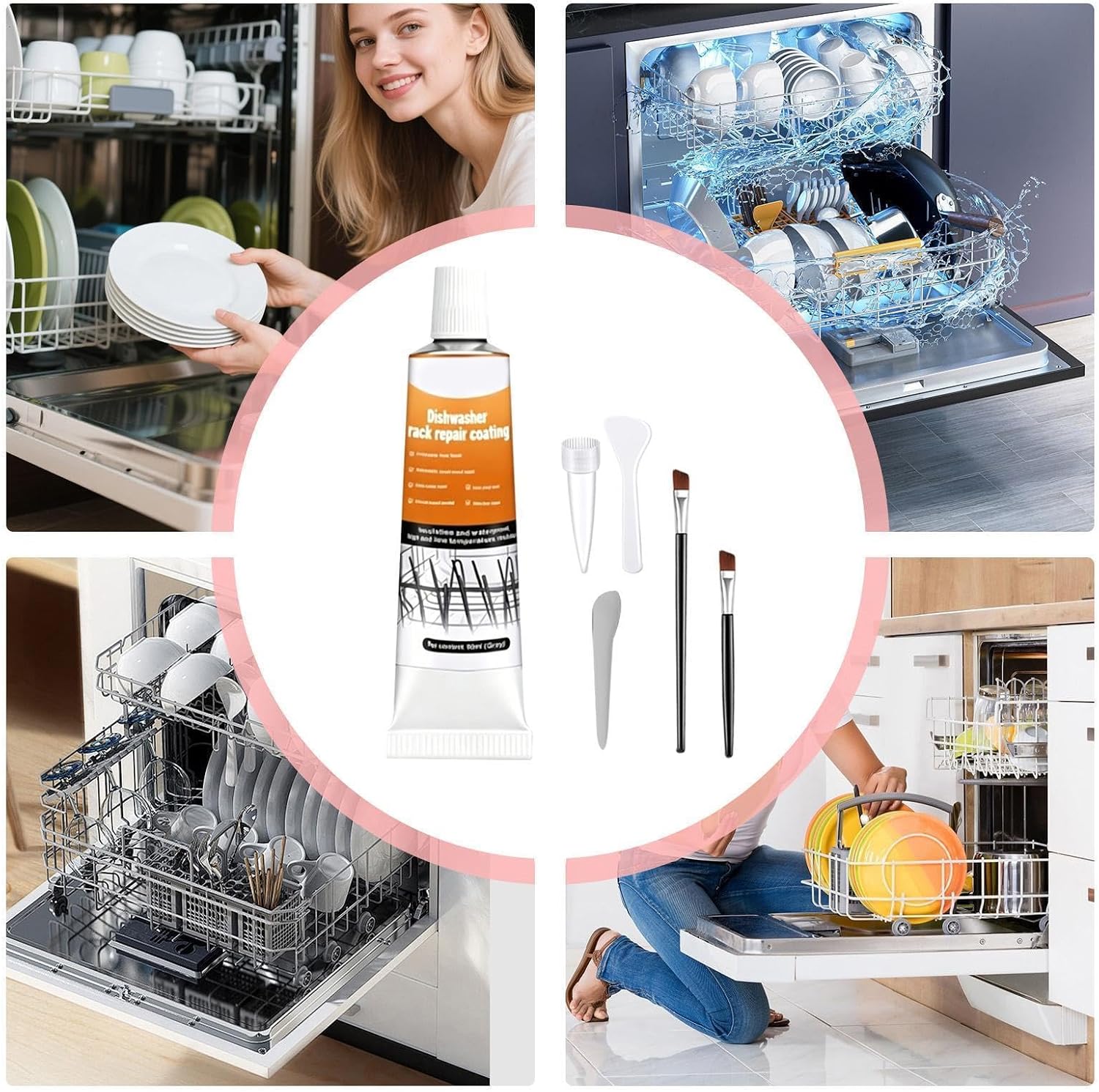 Dishwasher Rack Coating Repair Kit, Attracts Owners with Long-Lasting, 50ml