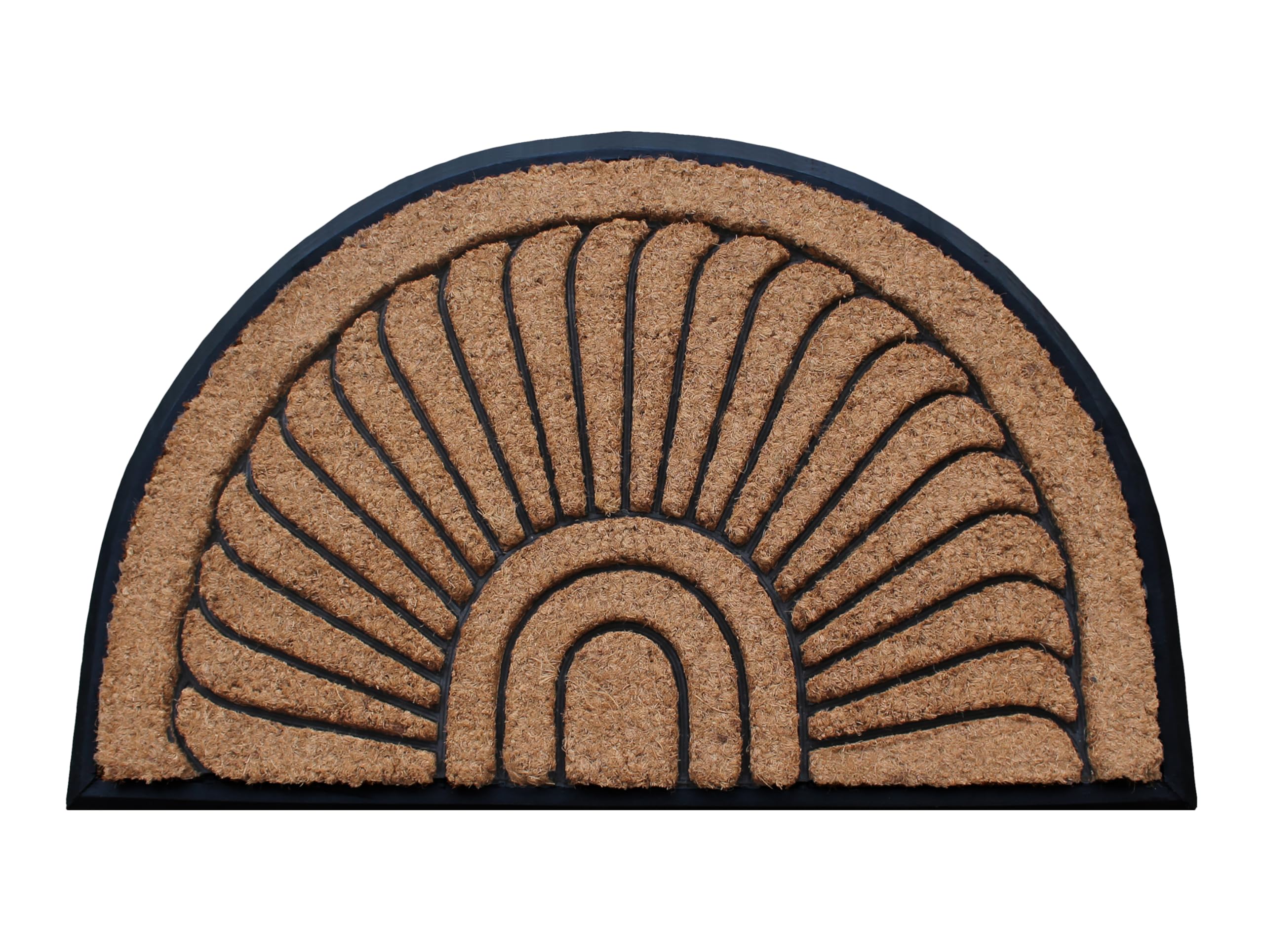 A1HC Natural Coir and Rubber Door Mat, 24”x36”, Thick Durable Doormats for Entrance, Heavy Duty, Low Pile Door Mat, Easy to Clean, Long Lasting Front Entry Doormat