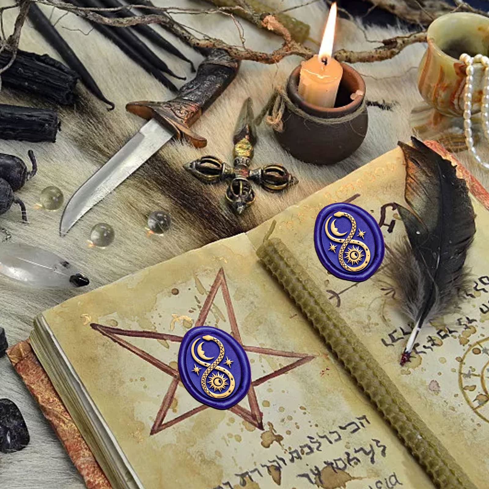 Wachssiegelstempel Mit Schwert-Design - Für Briefe Und Geschenke!