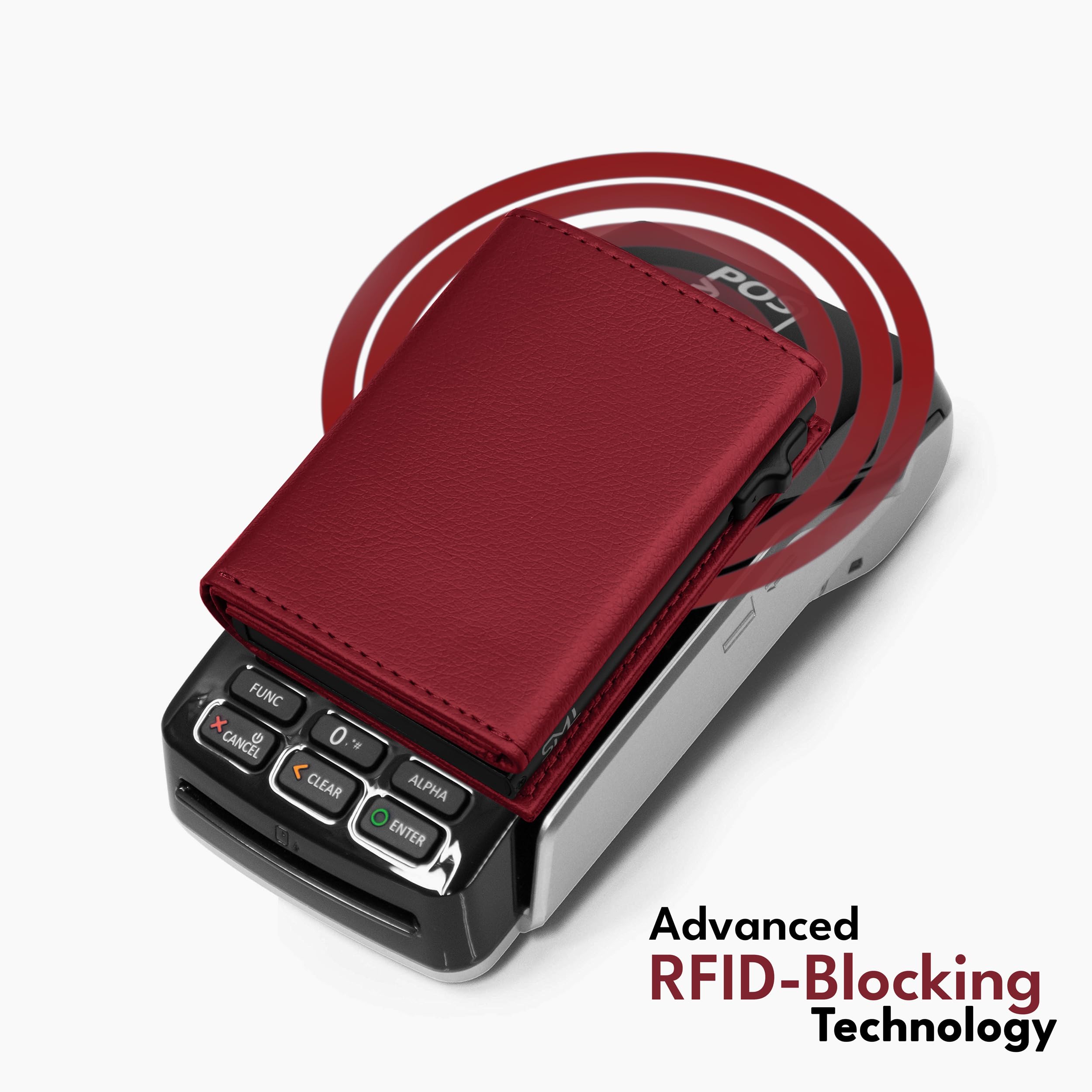 The Wallet Store Urban Pop RFID Protection Wallet Cardholder - Maroon