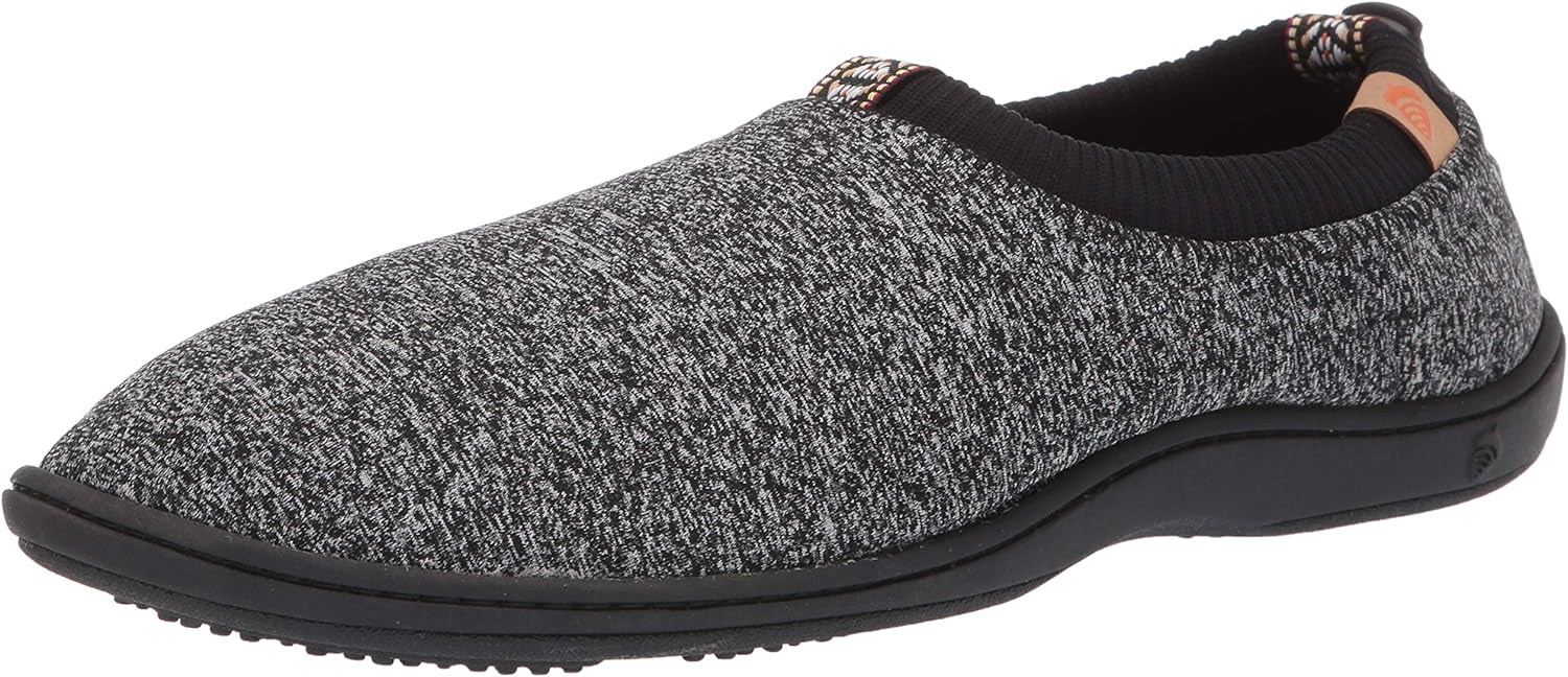 Acorn Men's Explorer Shoes Slipper, Black Heather, Large