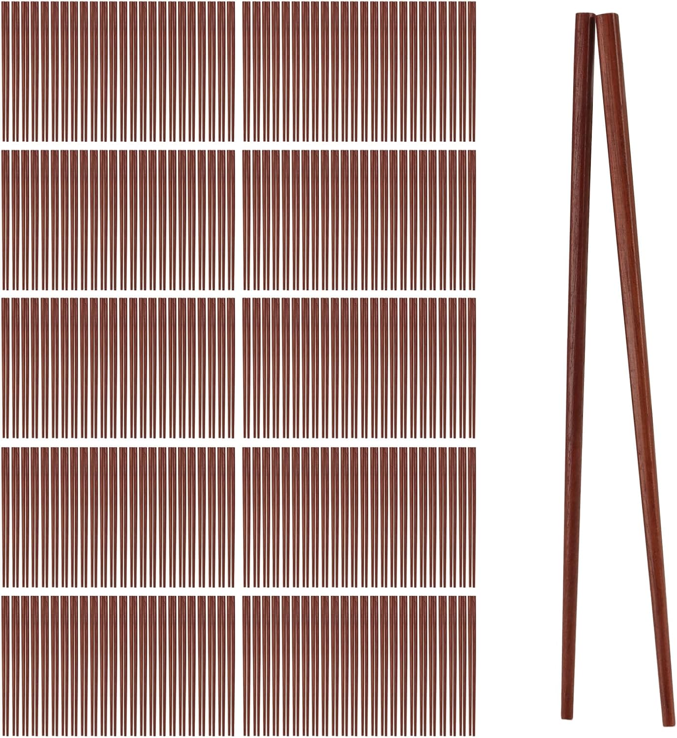 SHEUTSAN 60 Pairs Wooden Chopsticks, 9 Inch Wood Brown Chopsticks for Cooking, Restaurants, Noodles