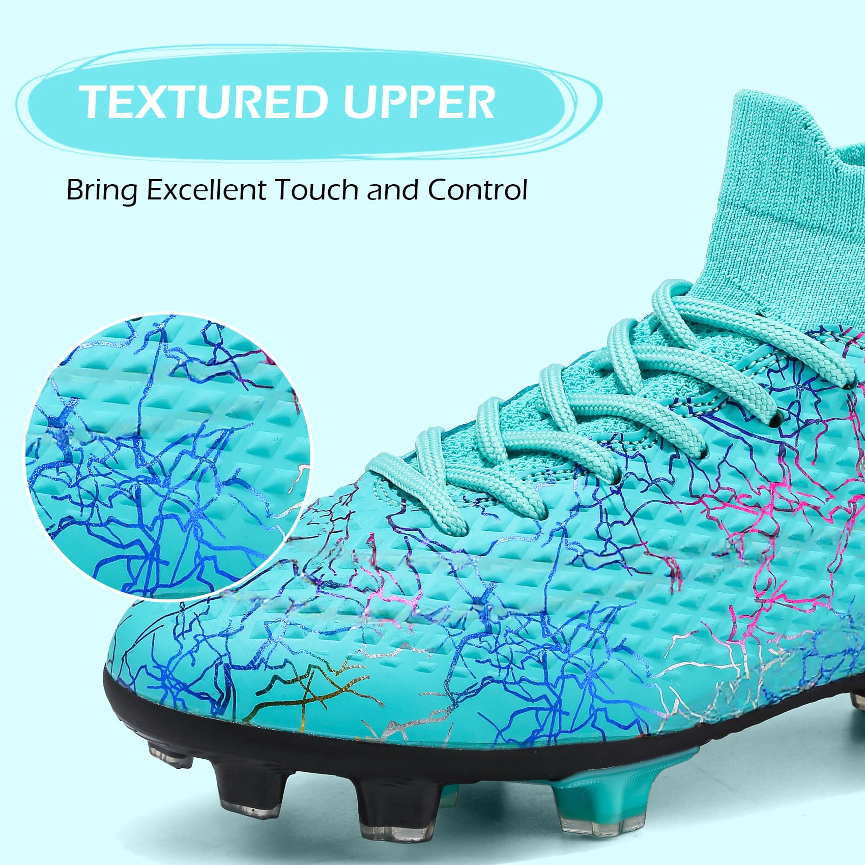 PiDaGlobal Scarpe da Calcio Bambini e Ragazzi Tacchetti da Professionali attività all'aperto Scarpe per Competizioni e Allenamento Scarpe da Calcetto per Adolescenti