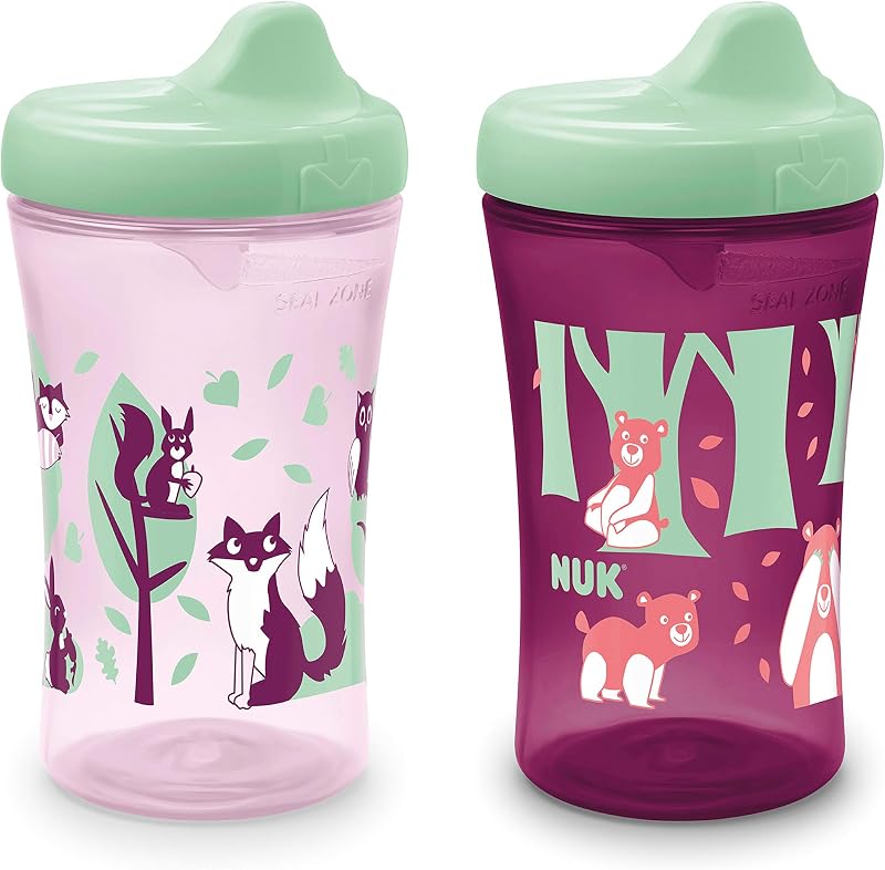 NUK Hide 'n Seek Hard Spout Sippy Cup, 10 oz, paquete de 2, más de 9 meses