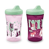 Vista 1 de NUK Hide 'n Seek Hard Spout - Vaso para sorber con boquilla dura, 10 onzas, paquete de 2, más de 9 meses