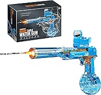 Ctffnny CY05 Electric Water Gun with LED Lights, 425ml Tank, 26-33Ft Range, Dual Modes for Kids 3+ Night Play (Blue)