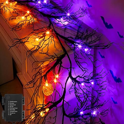 6FT Halloween Garland with Lights