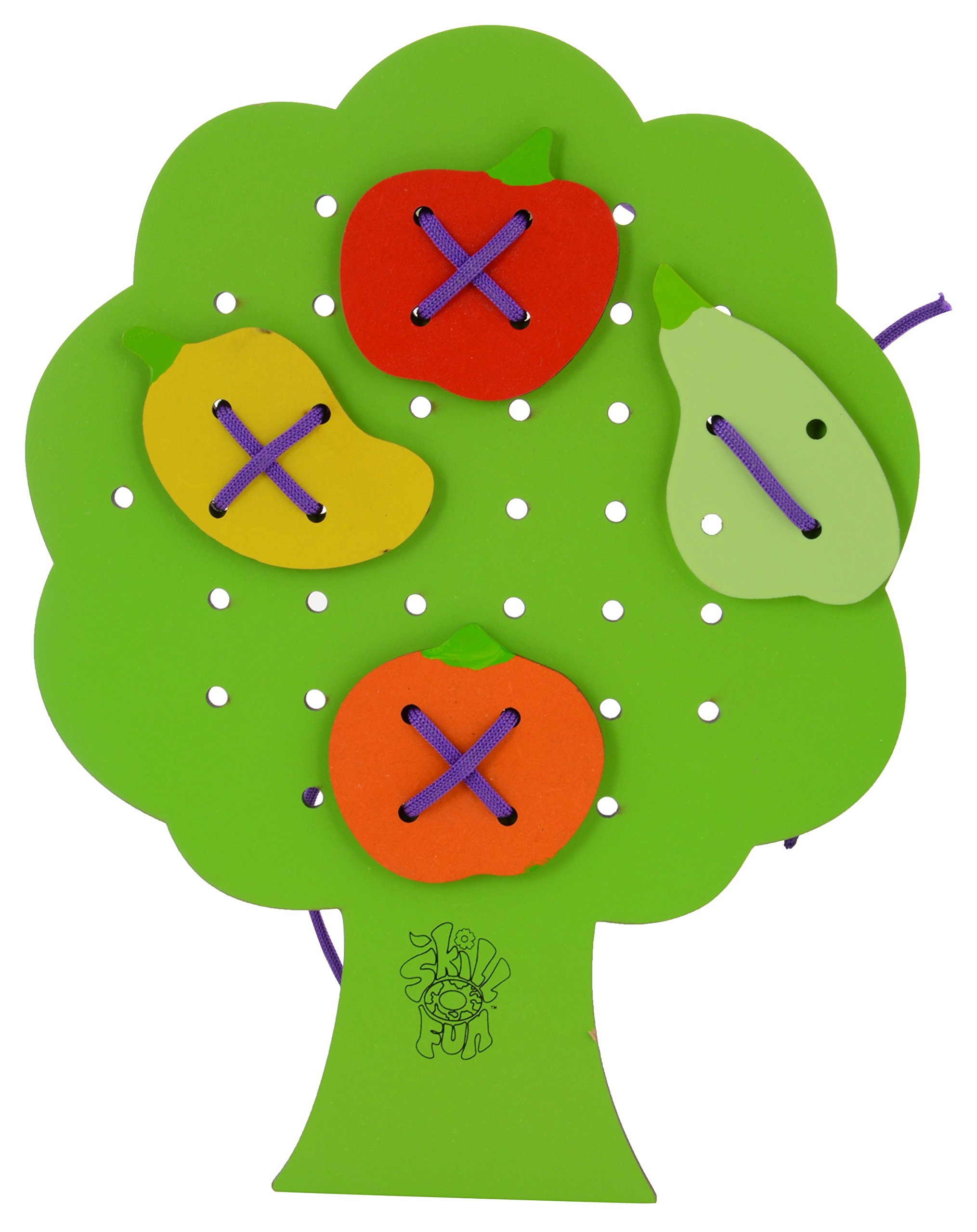 Skillofun Wooden Sewing Tree with Fruits, Multi Color | Eco-Friendly, Vibrant Puzzle Toy for Kids - Enhances fine Motor Skills & Concentration - Safe, Engaging, Educational lace Activity for Toddlers (B009GCTSN8) Amazon Price History, Amazon Price Tracker