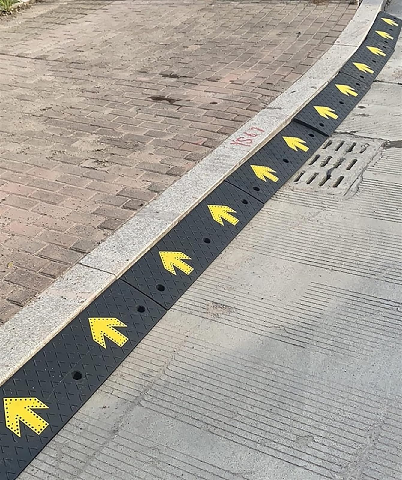 Rampy załadunkowe, rampa progowa, rampa podjazdowa, wytrzymała gumowa rampa progowa dla samochodów dostawczych z wózkami inwalidzkimi(15cm (5 7/8in) Rise)