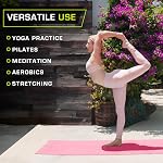 ProSource Original Yoga Exercise Mat 6mm Thick for Comfort and Stability with Carrying Straps, Non Slip –Choose your color