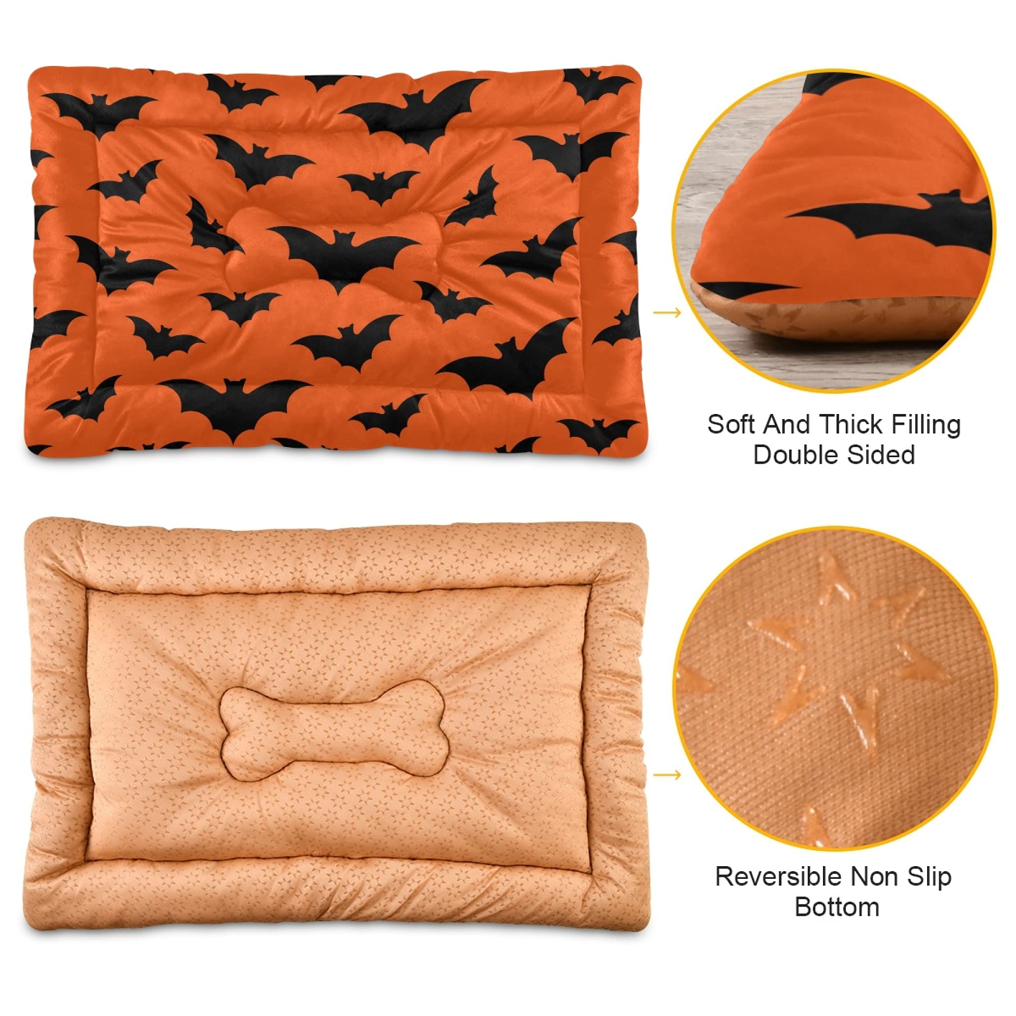 Amazon.com : Mazeann Happy Halloween Dog Bed Mat for Small