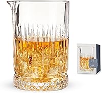 Viski Pedestal Crystal Cocktail Mixing Glass 23oz - Perfect for Manhattan, Martini, Old Fashioned, Negroni | Bartender Tools & Home Bar Essential