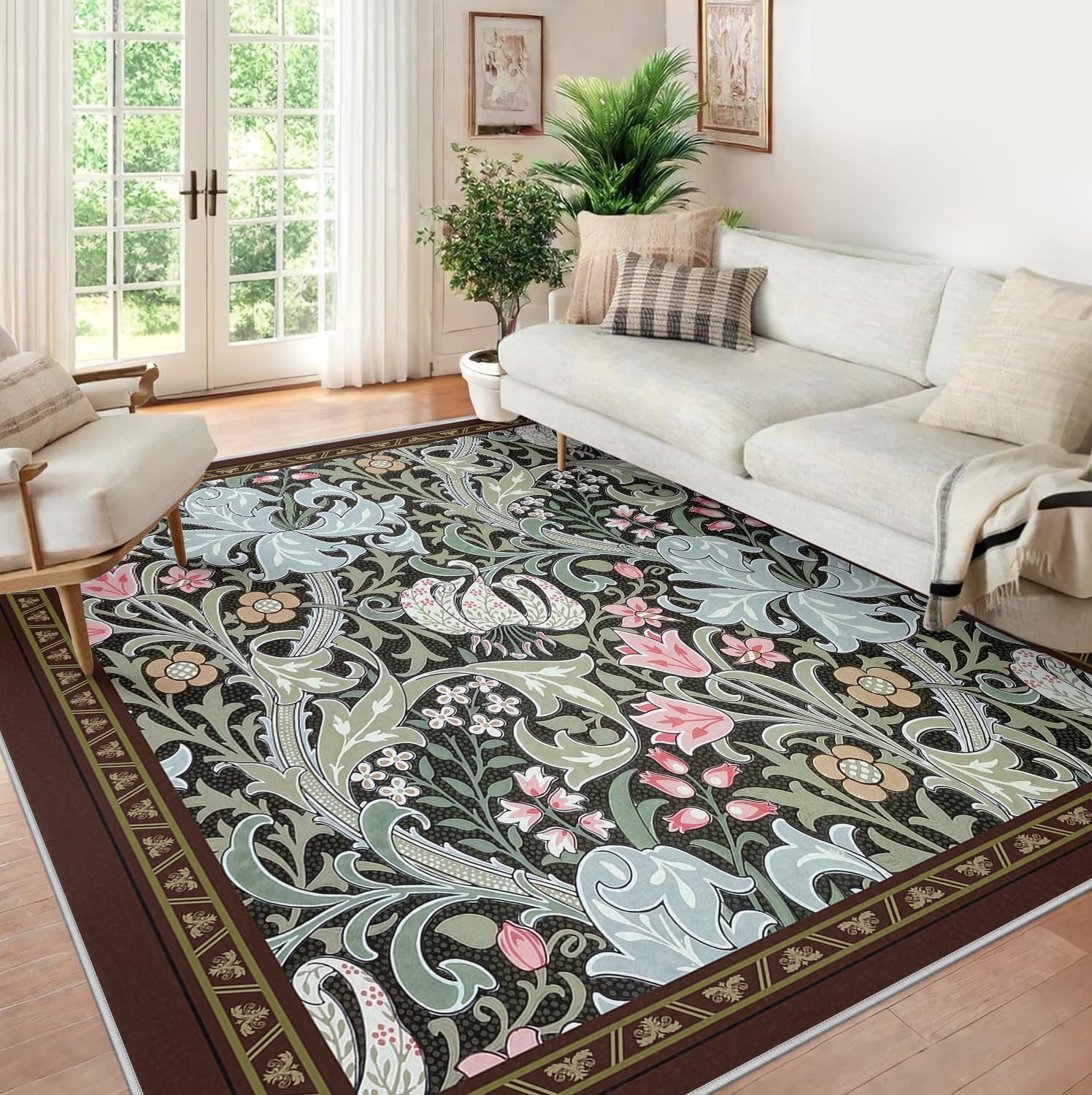 Tapis facile à entretenir 80x150cm résistant et lavable pour espace de vie et salle de jeux