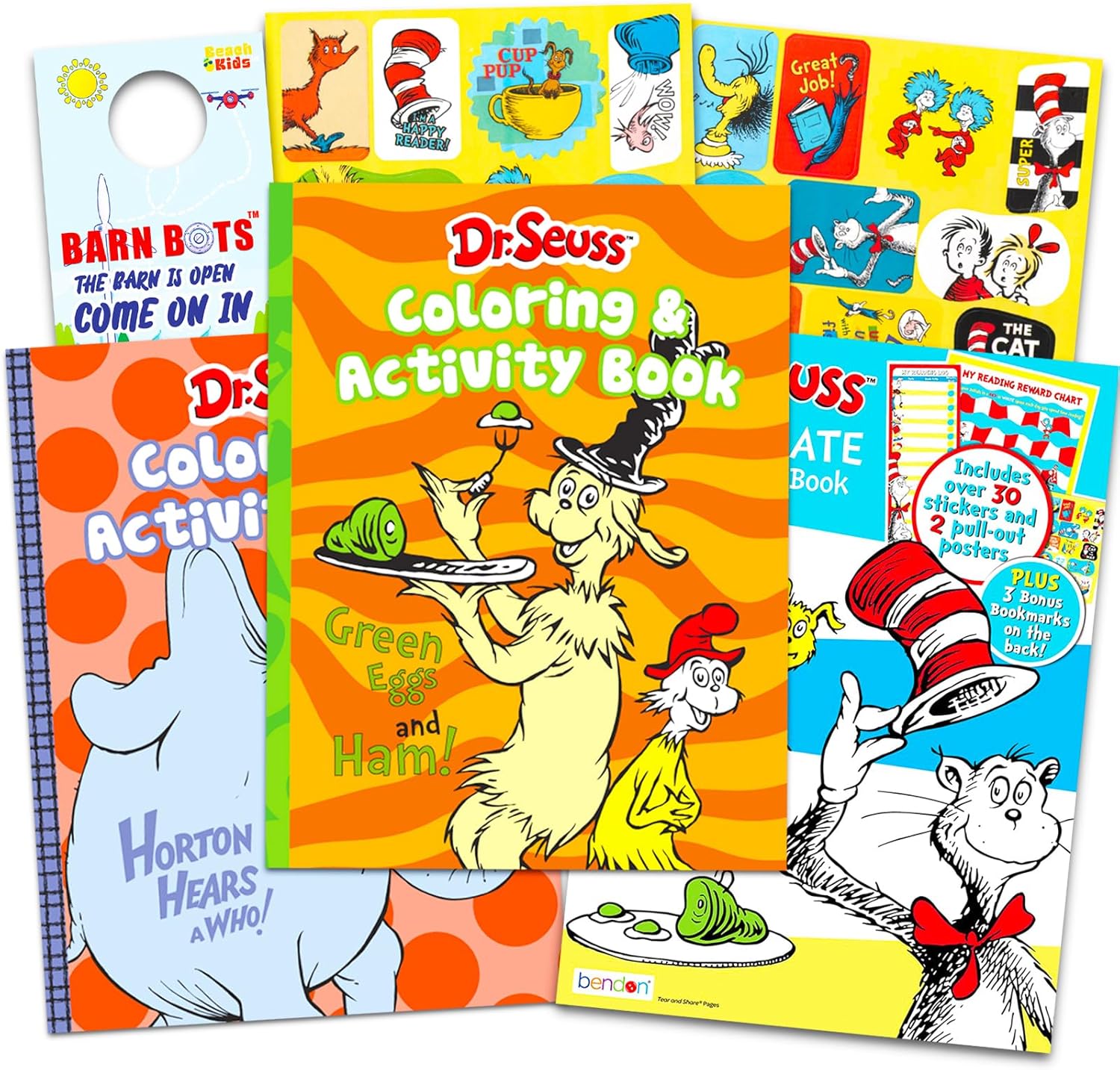 Amazon.com: Green Eggs and Ham Coloring Book Set for Kids - Bundle with