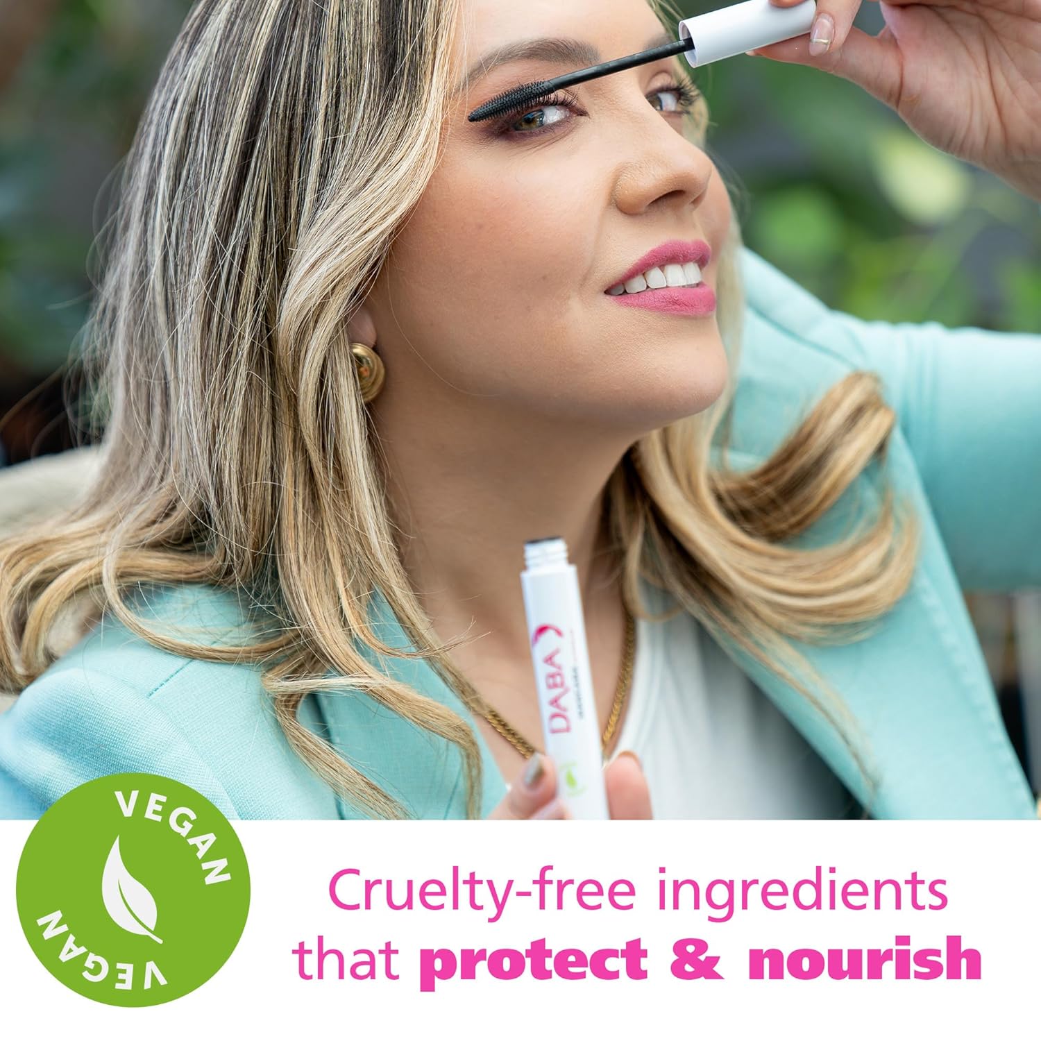 DABALASH Trio Combo – Professional Eyelash & Brow Growth Serum 0.18 oz, Waterproof Mascara, 0.45 oz & Vegan Mascara, 0.3oz – Promotes the Appearance of Naturally Longer, Fuller & Thicker Hair