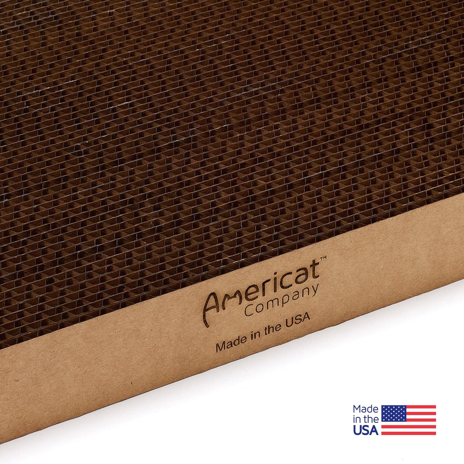 Cat Scratcher by Americat – Made in USA Cardboard Scratching Pad & Lounger – X Large, 2-Sided, Heavy, No-Shedding, Long-Lasting (Rectangle)