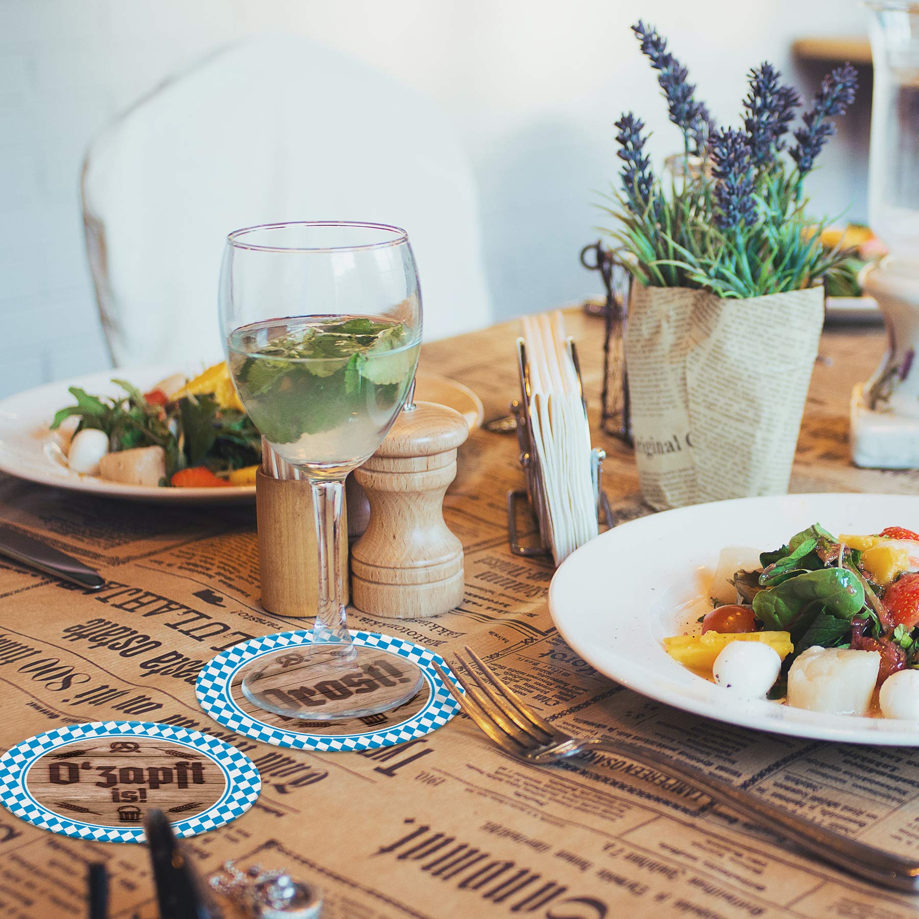 Sottobicchieri Da Birra Bavaresi - 40 Pezzi Con Scritte O'zapft Is E Prost - Foto 5