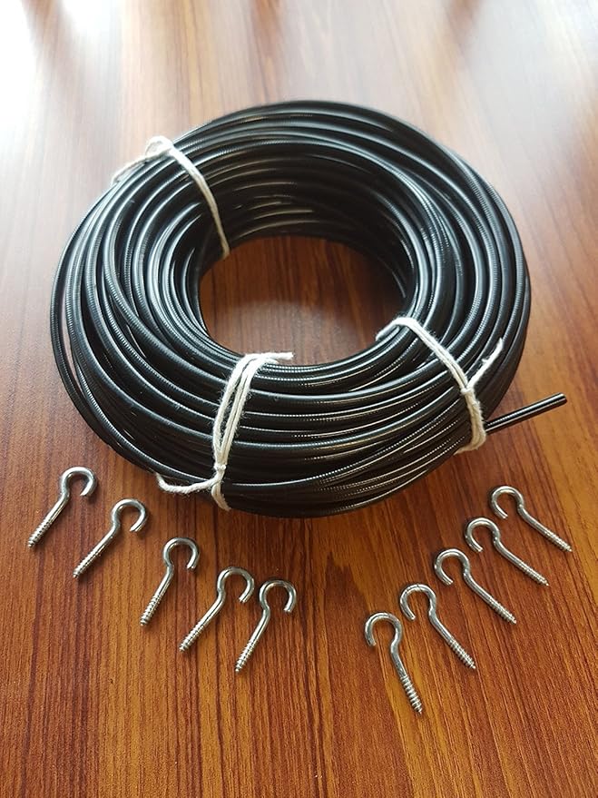 PHD Black Curtain Wire Curtain Cable Black Curtain Rope Black With 10