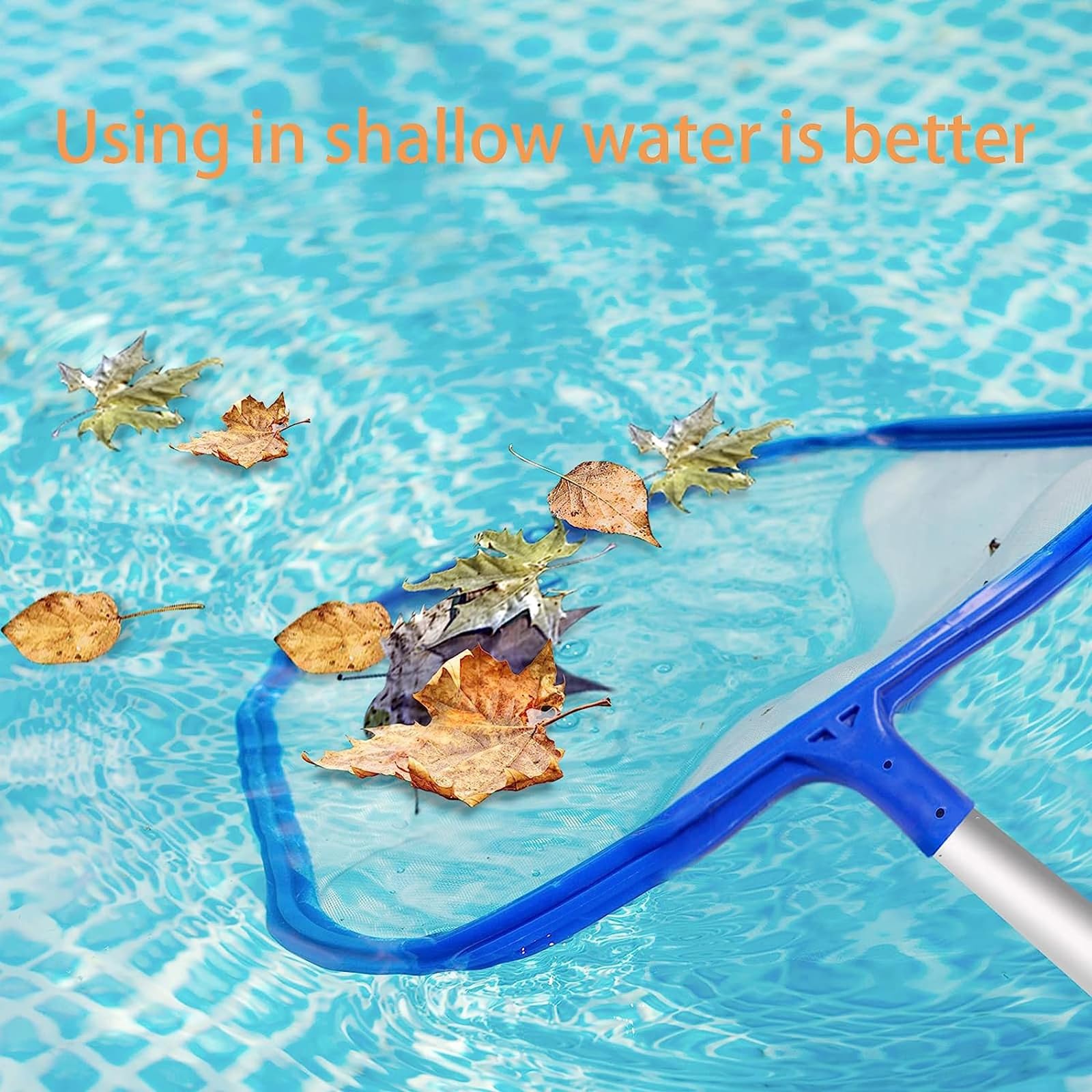 Kit detergente per Piscina, Contiene Rete per Piscina, Spazzola angolare per Piscina, Spazzola per Piscina Manuale e Un Paio di Guanti, per la Pulizia di Piscina, laghetto da Giardino