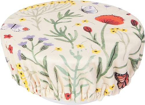 Miniatura 6 de Now Designs Morning Meadow Save It - Juego de 2 fundas reutilizables de algodón para tazones de 7.5 y 9.25 pulgadas