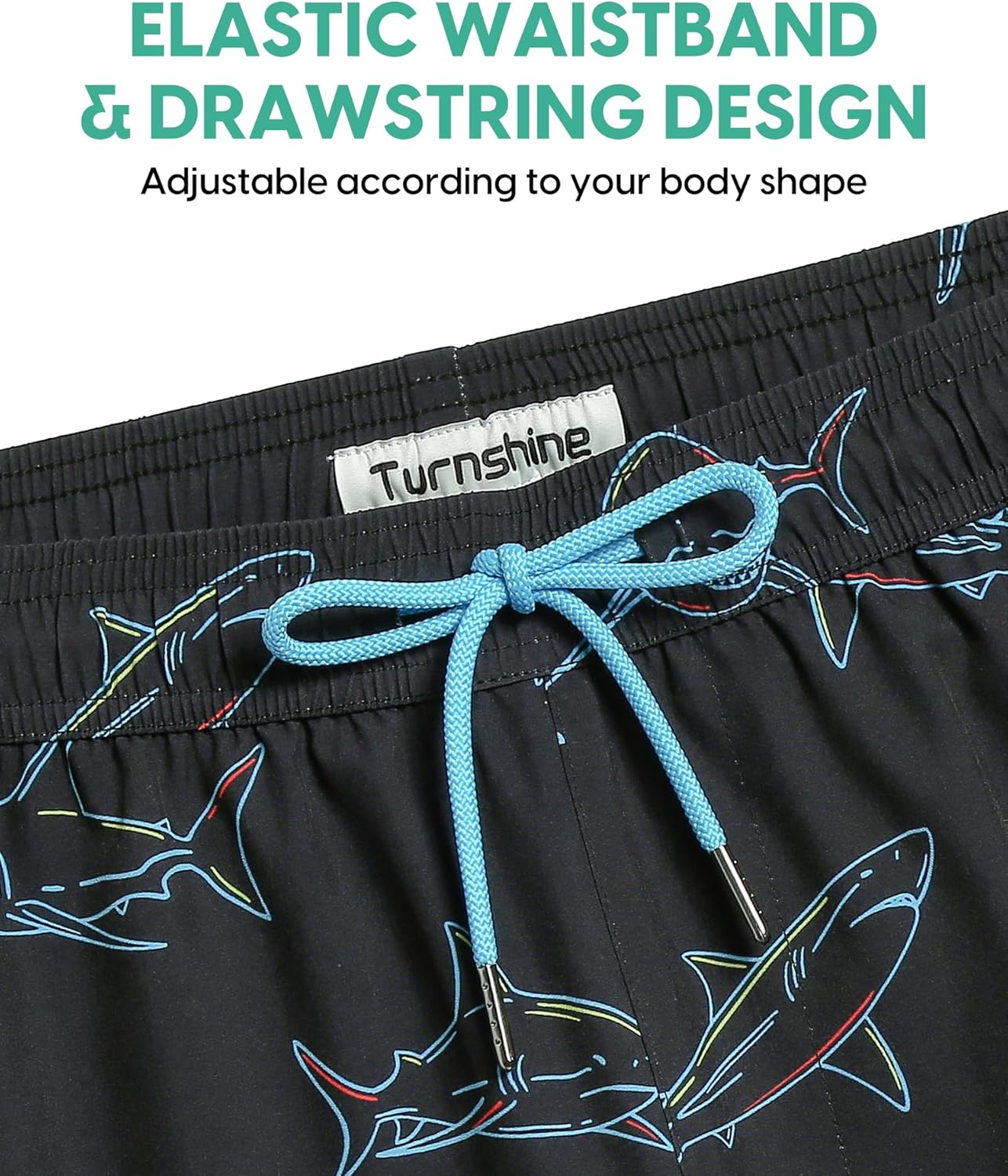 Mens Swim Trunks with Compression Liner Stretch 7" Bathing Suit Beach Shorts - Image 3