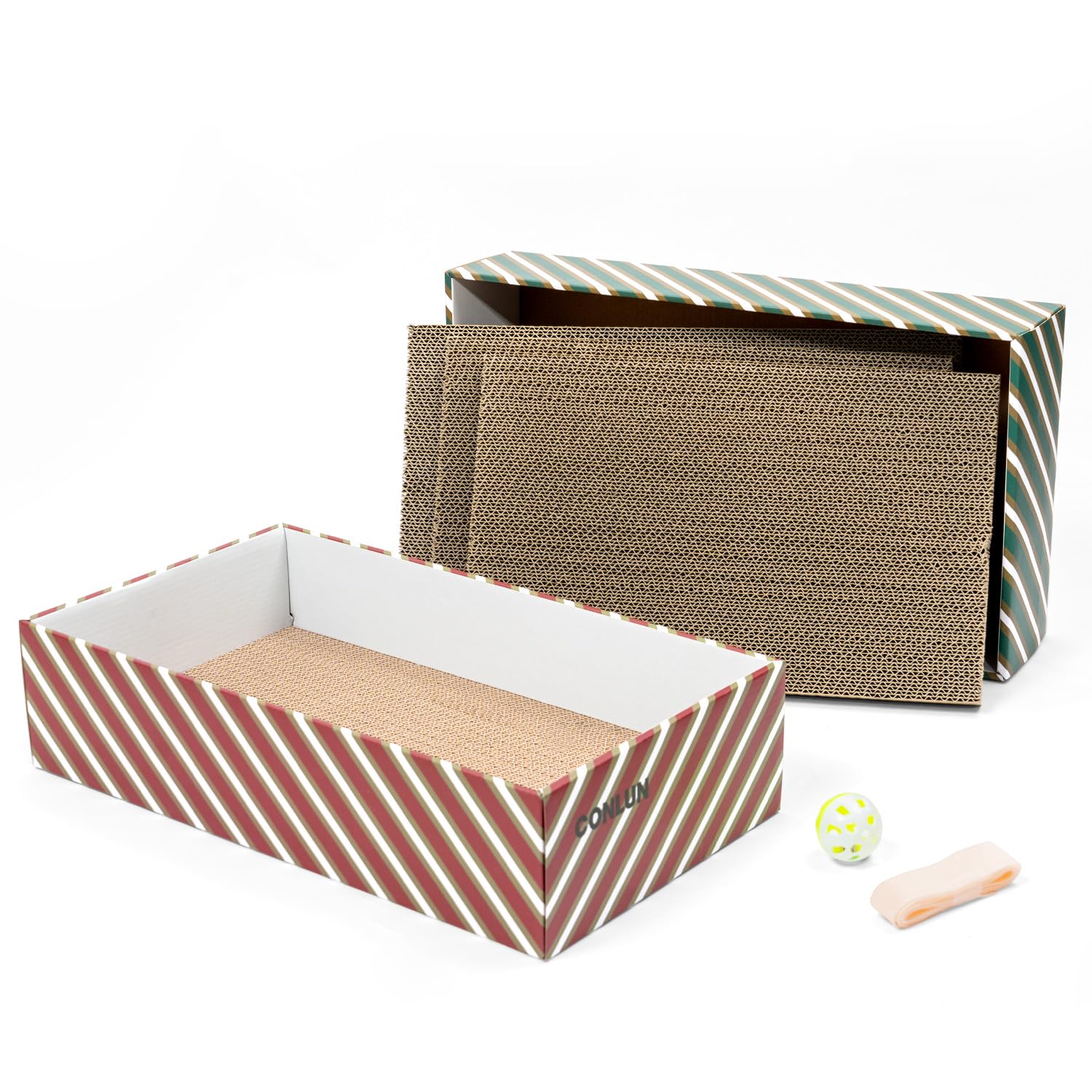 Tiragraffi Per Gatti Con Scatola - Design Doppia Faccia, Antisporco - Foto 12