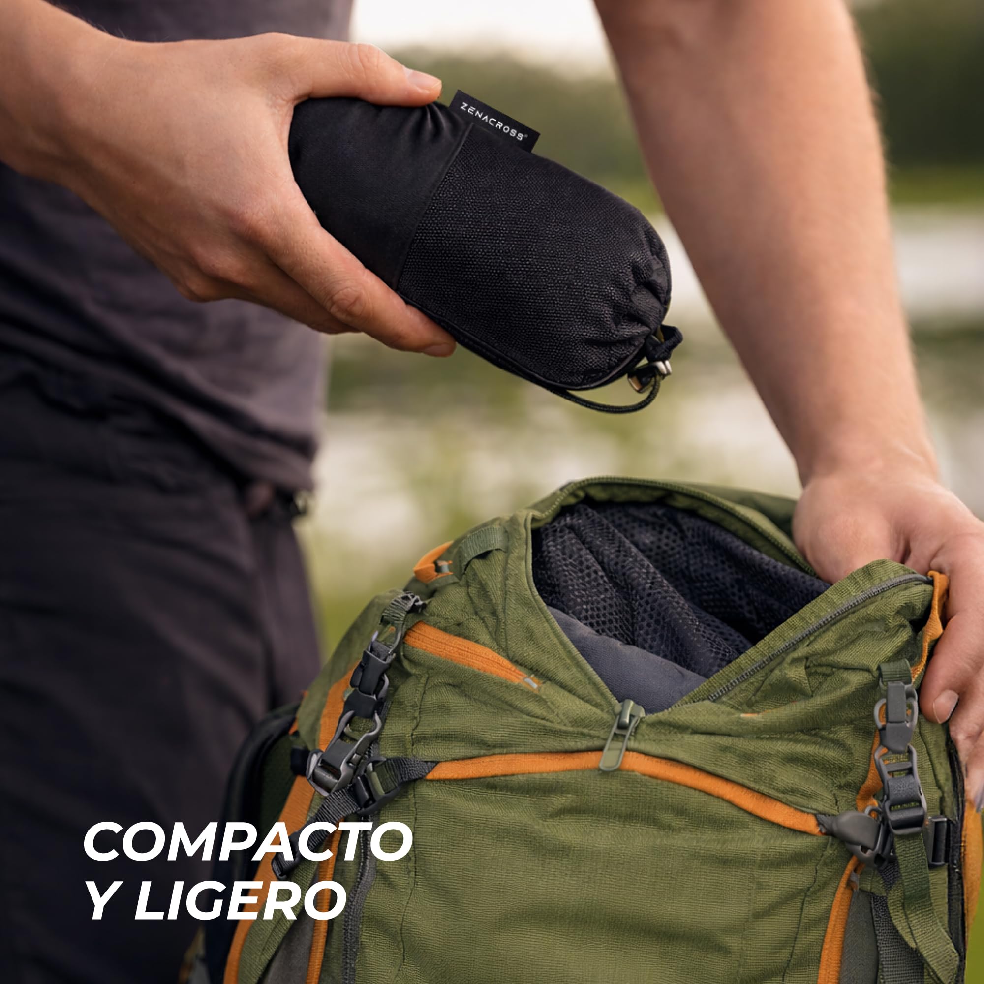 Sábana para Saco De Dormir Ultraligero de Microfibra - Saco Sabana con Comparimiento de Almohada Agregado - Sabana Saco para Viajar, Verano