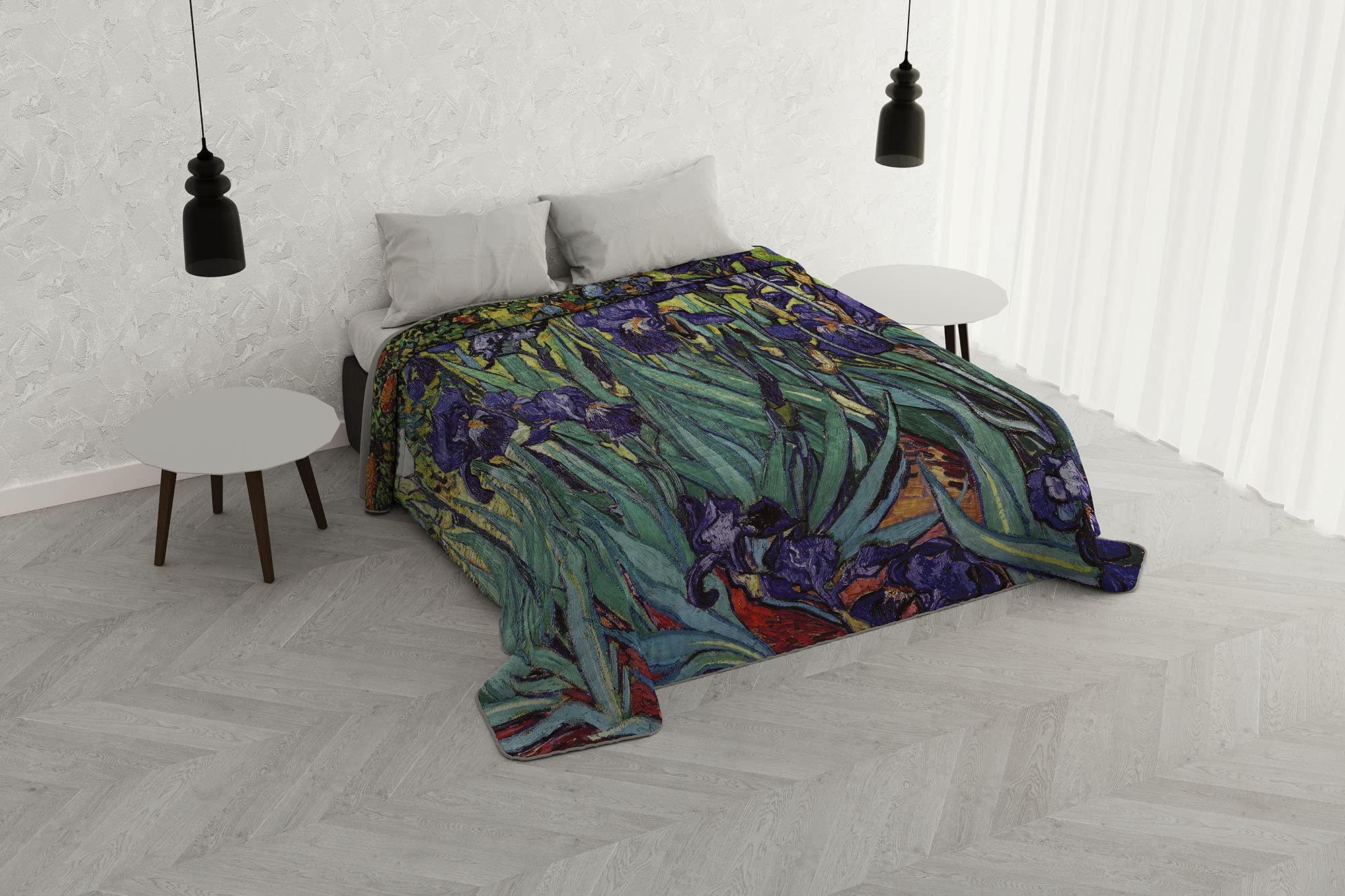 Italian Bed Linen SD-54 Summer Quilt with Digital Print Dreams, Microfibre, Double