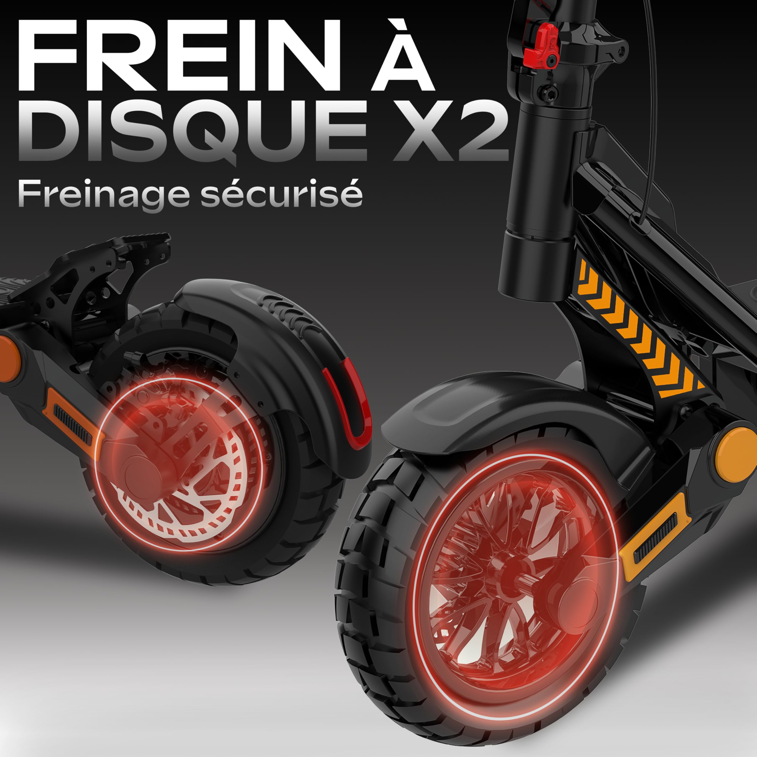 Trottinette Électrique Adulte UrbanGlide All Road 6 2X2 Autonomie Jusqu'a 80 km - Pneu Cross 10" Tubeless - Batterie 54V - Poids 30Kg