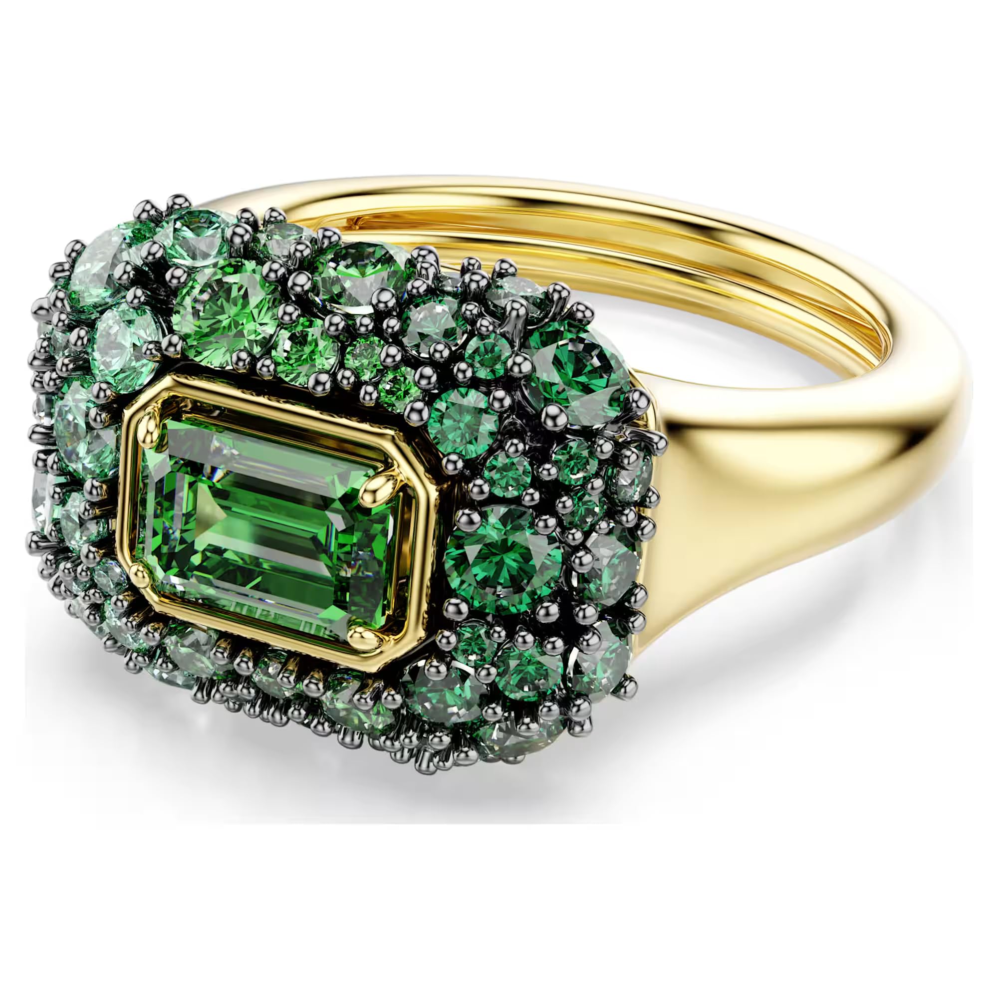 Bague Cocktail Sublima Taille octogonale Vert Finition or 18 carats