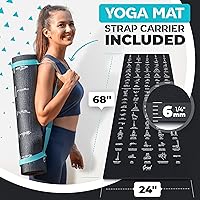 Vista 7 de 2 tapetes de yoga instructivos con correa de transporte