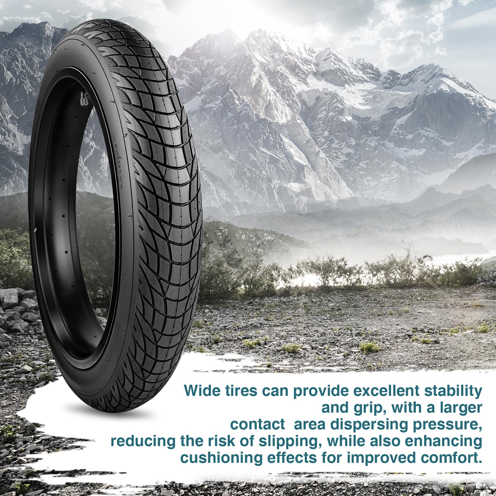 Lot De 2 Pneus VÉLO ÉLECTRIQUE 20 X 3.0 - Pneus Fat Bike