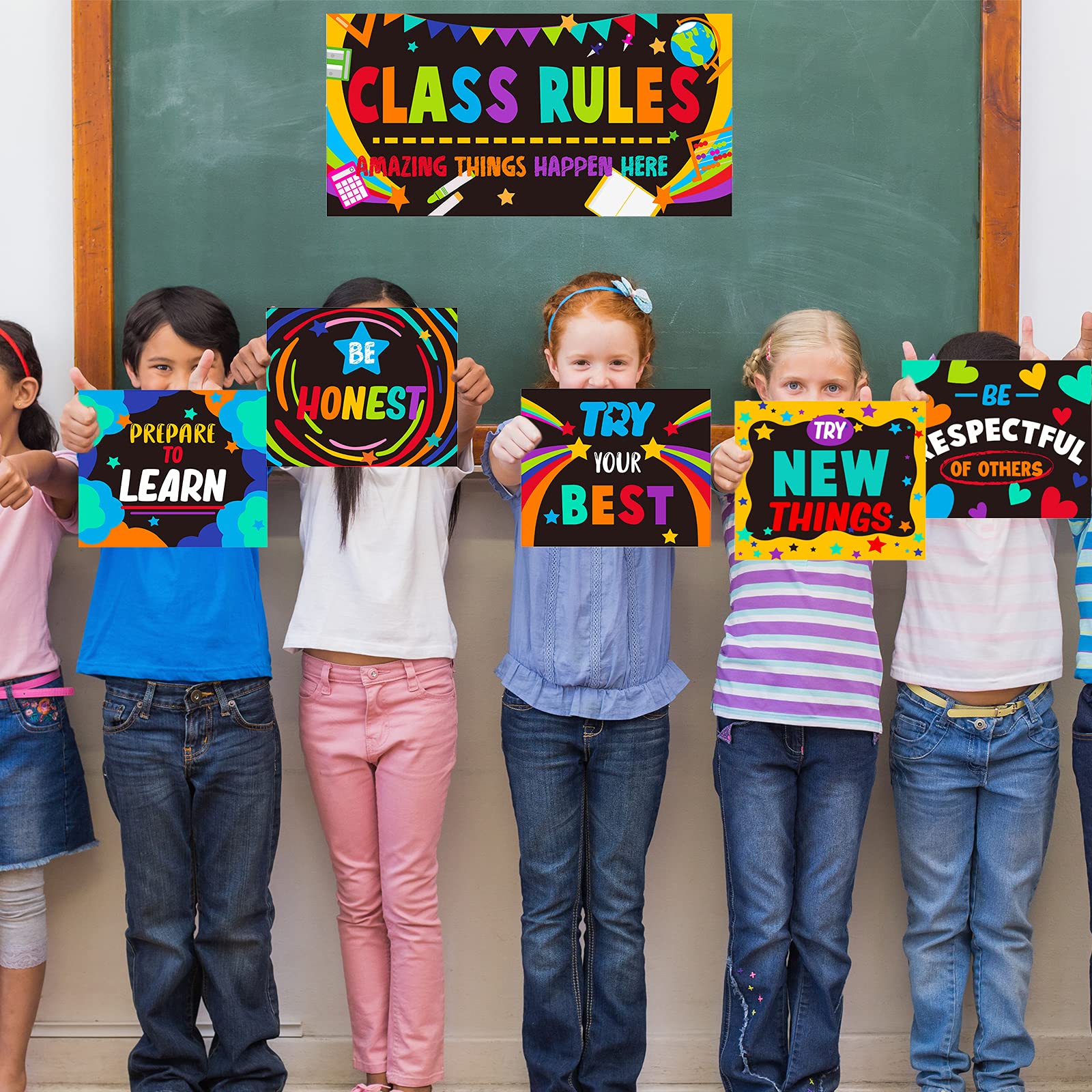 Buy 10 pieces Classroom Rules Poster for Classroom Decorations