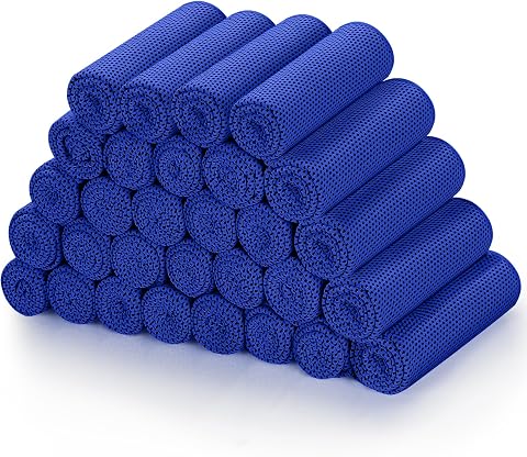 Cooling Towels (40"x 12", Pack of 30) for Neck and Face,...