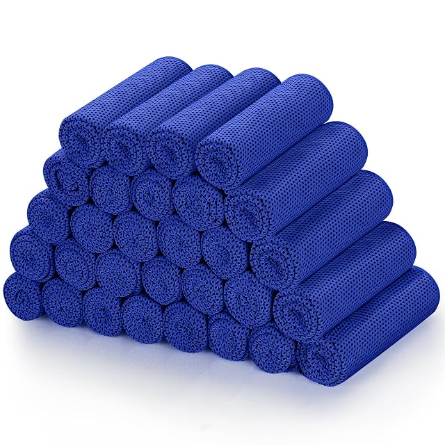 Biange Cooling Towels 40x 12 Pack of 30 for Neck and Face Cold Towel for Hot Weather Sports
