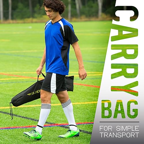 Vista 3 de Franklin Sports Blackhawk Portería de fútbol para patio trasero – Redes de fútbol portátiles desplegables – Jóvenes + Adultos Plegables