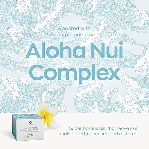 Miniatura 3 de Hanalei Makai Marine - Crema de gel hidratante facial, loción ligera no grasa para piel seca, una fórmula reafirmante hidratante, vegana sin