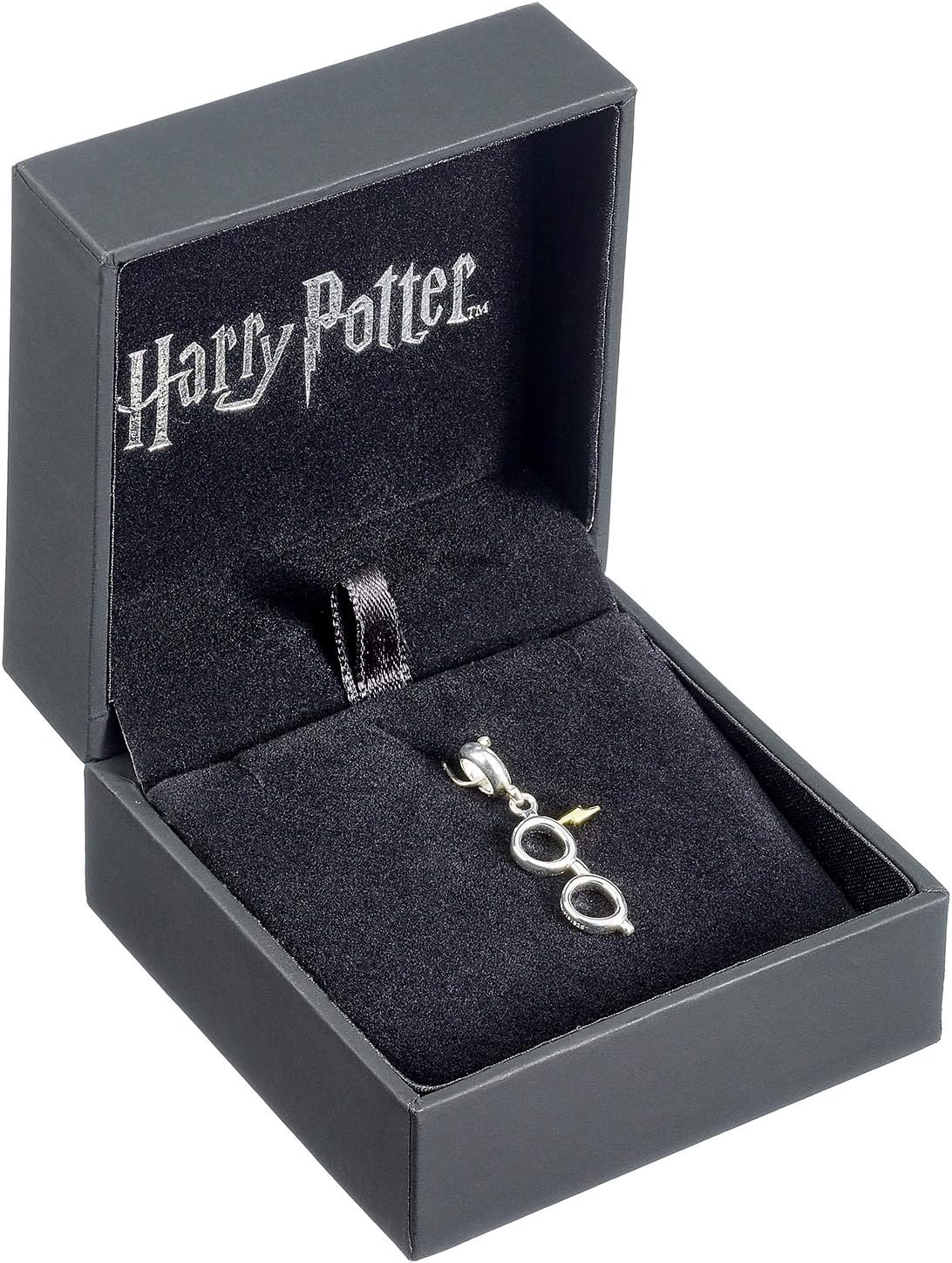 Harry Potter Sterling Silver Lightning Bolt and Glasses Slider Charm