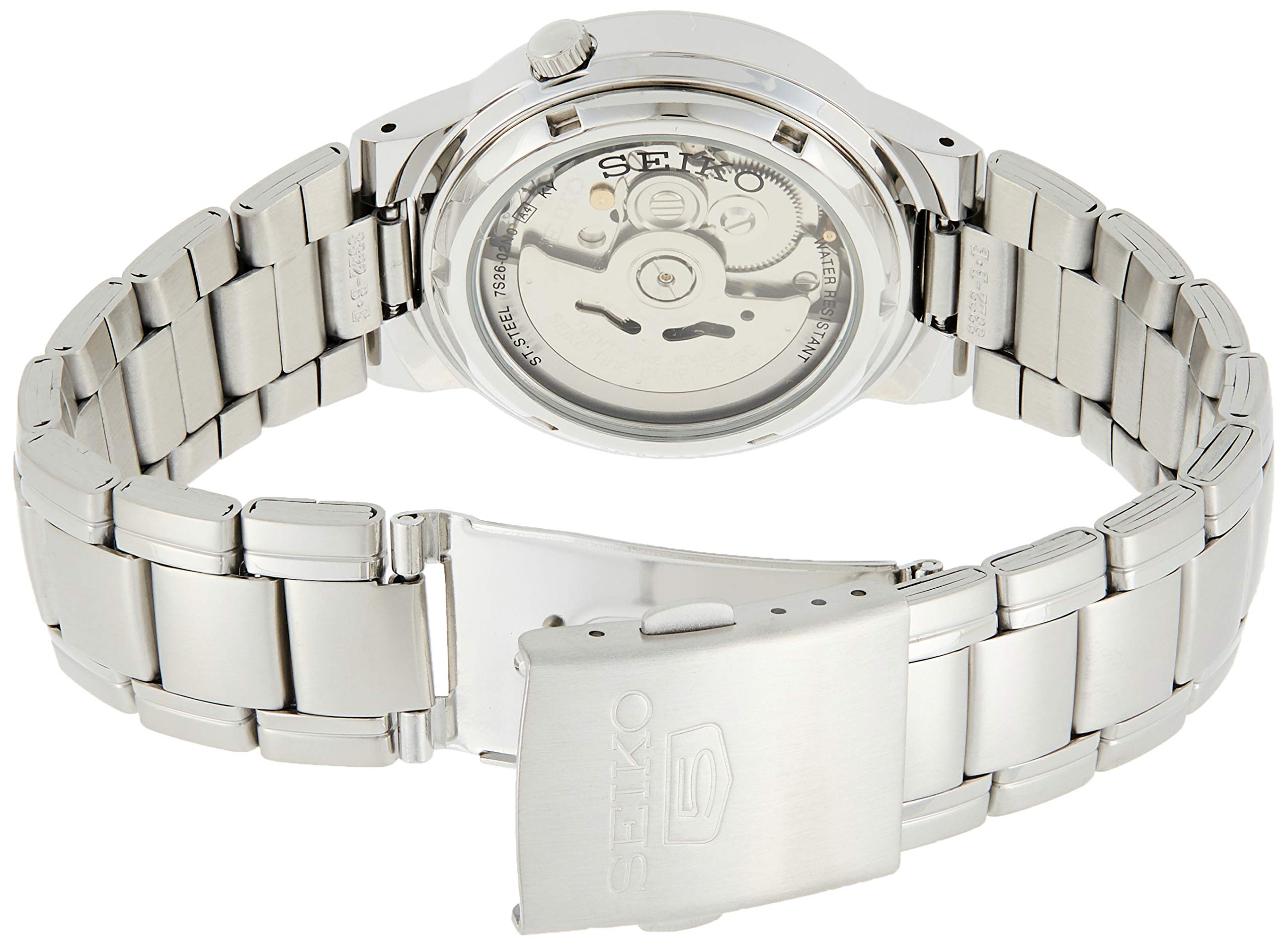 Seiko 5 Men's SNKA07 Automatic Black Dial Stainless Steel Watch