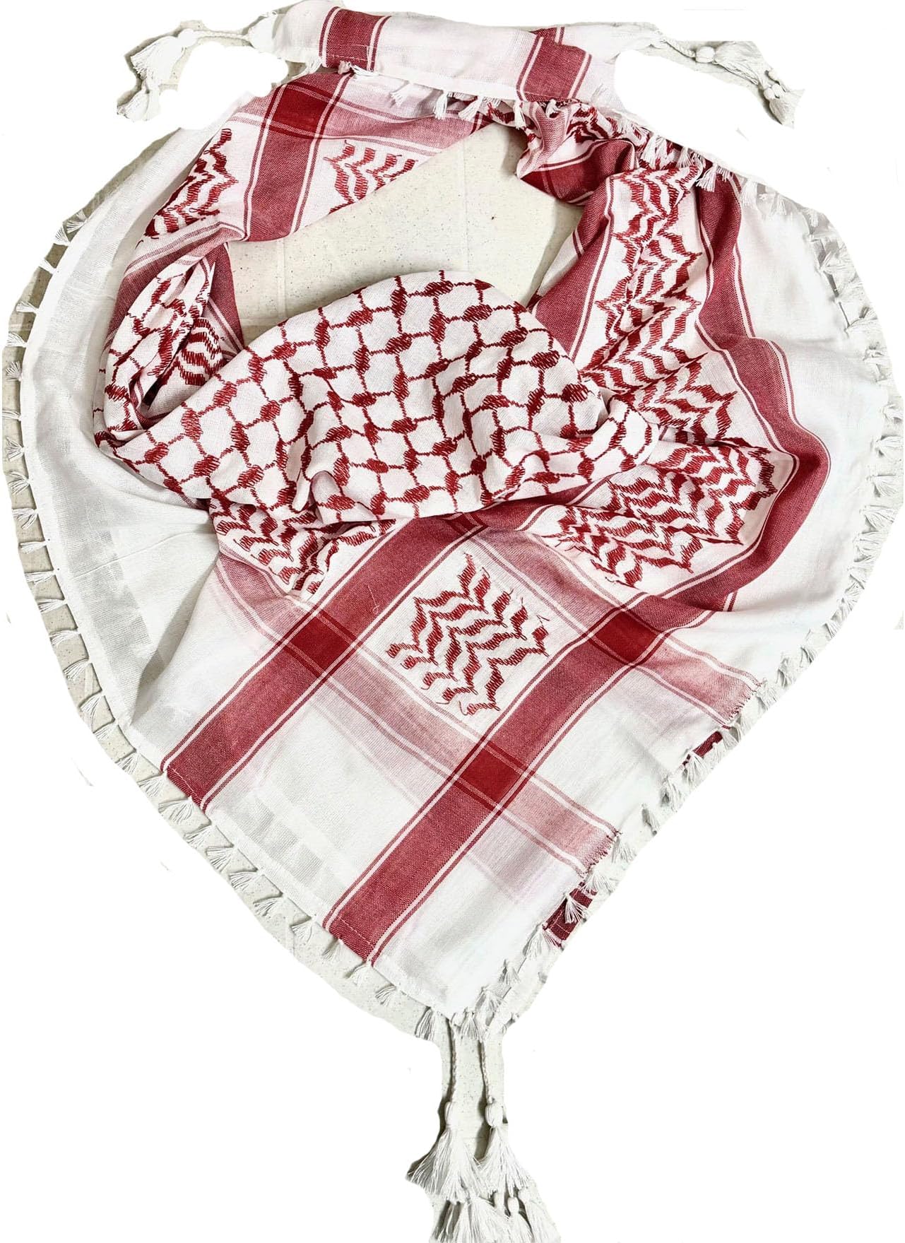 Palestine arfat scarf army military Arafat muslim head scarf white red cotton for men and women
