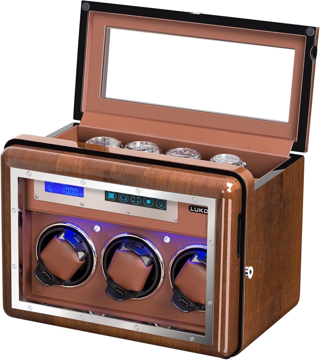 Buy Automatic Watch Winder, Luxury Walnut Watch Winder for Rolex with