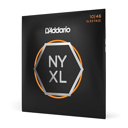 D'Addario Electric Guitar Strings, NYXL Nickel Plated, NYXL1046, Regular Light