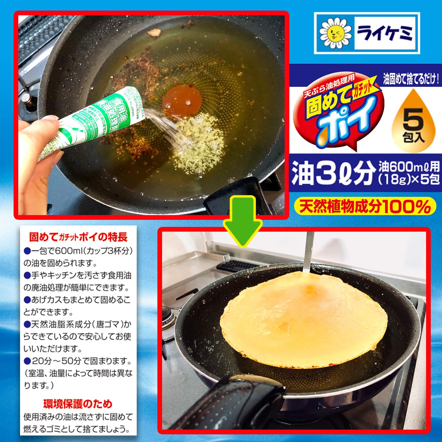 油 固める 方法